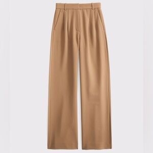 Abercrombie & Fitch Tan Wide-Leg Trousers